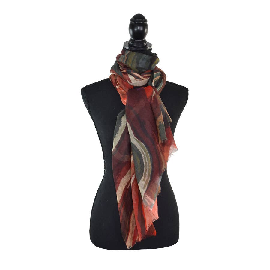 Nevada Abstract Fine Wool Scarf