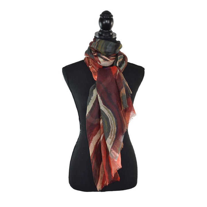 Nevada Abstract Fine Wool Scarf
