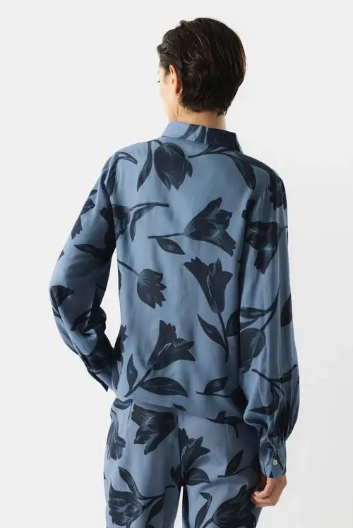 Modern Floral Print Shirt