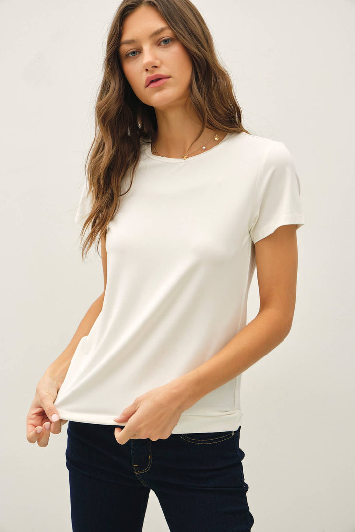 Bamboo/Modal Basic Round Neck T-Shirt