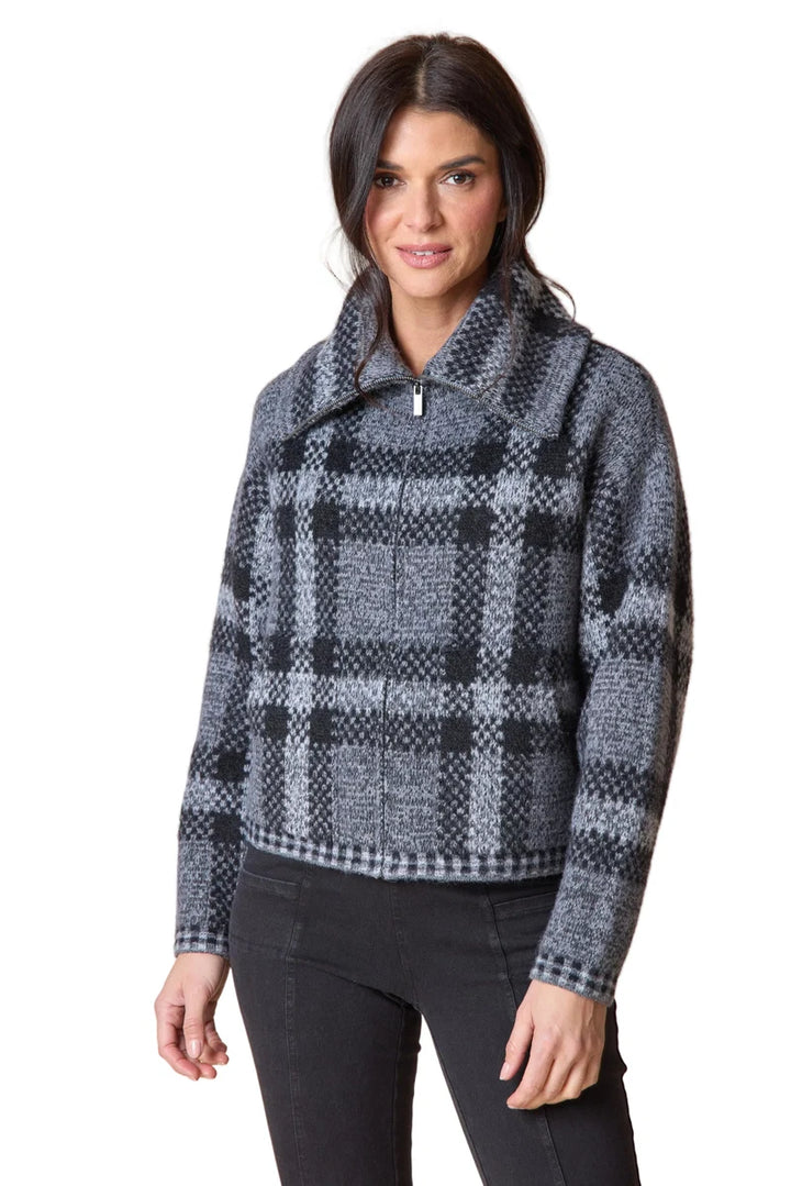 Plaid About You Zip Jacket