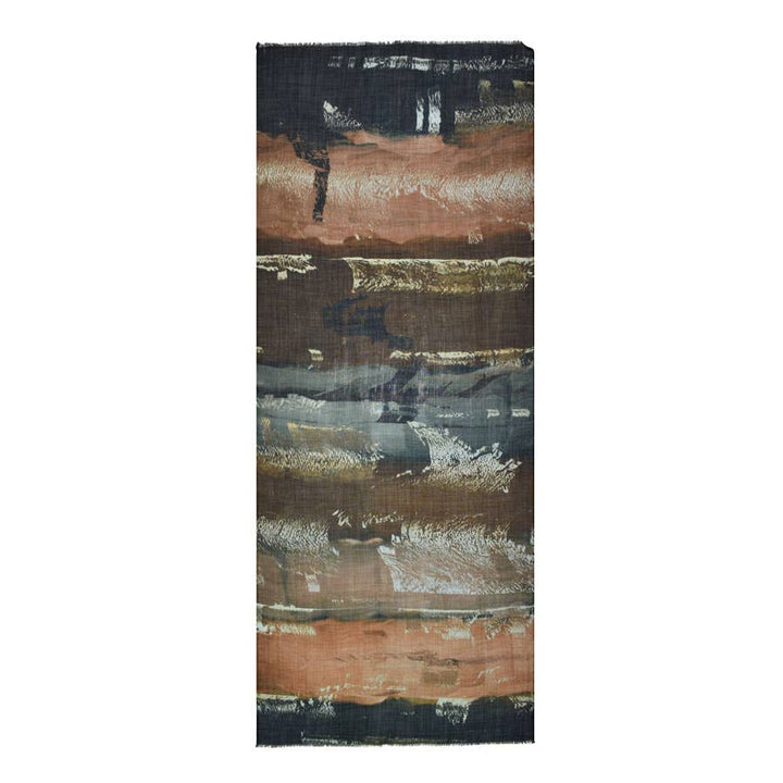 Brynlee Brushstroke Fine Wool Scarf