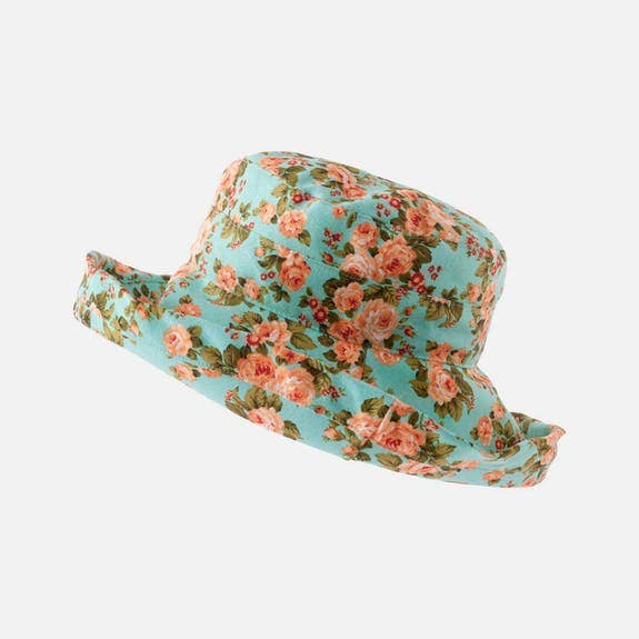 Large Brim Cotton Floral Hat