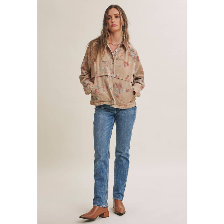 Wild Rose Afternoon Vintage Garment Washed Twill Jacket