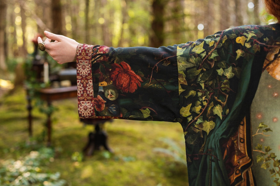 Solstice Matineé (mid-length) duster ft Persephone & Moon
