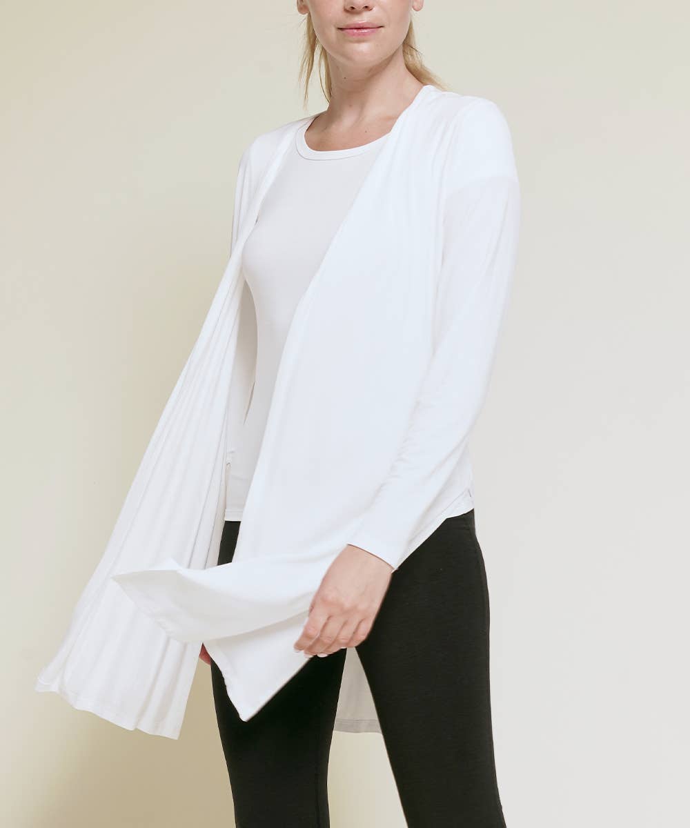 Bamboo Long Open Cardigan