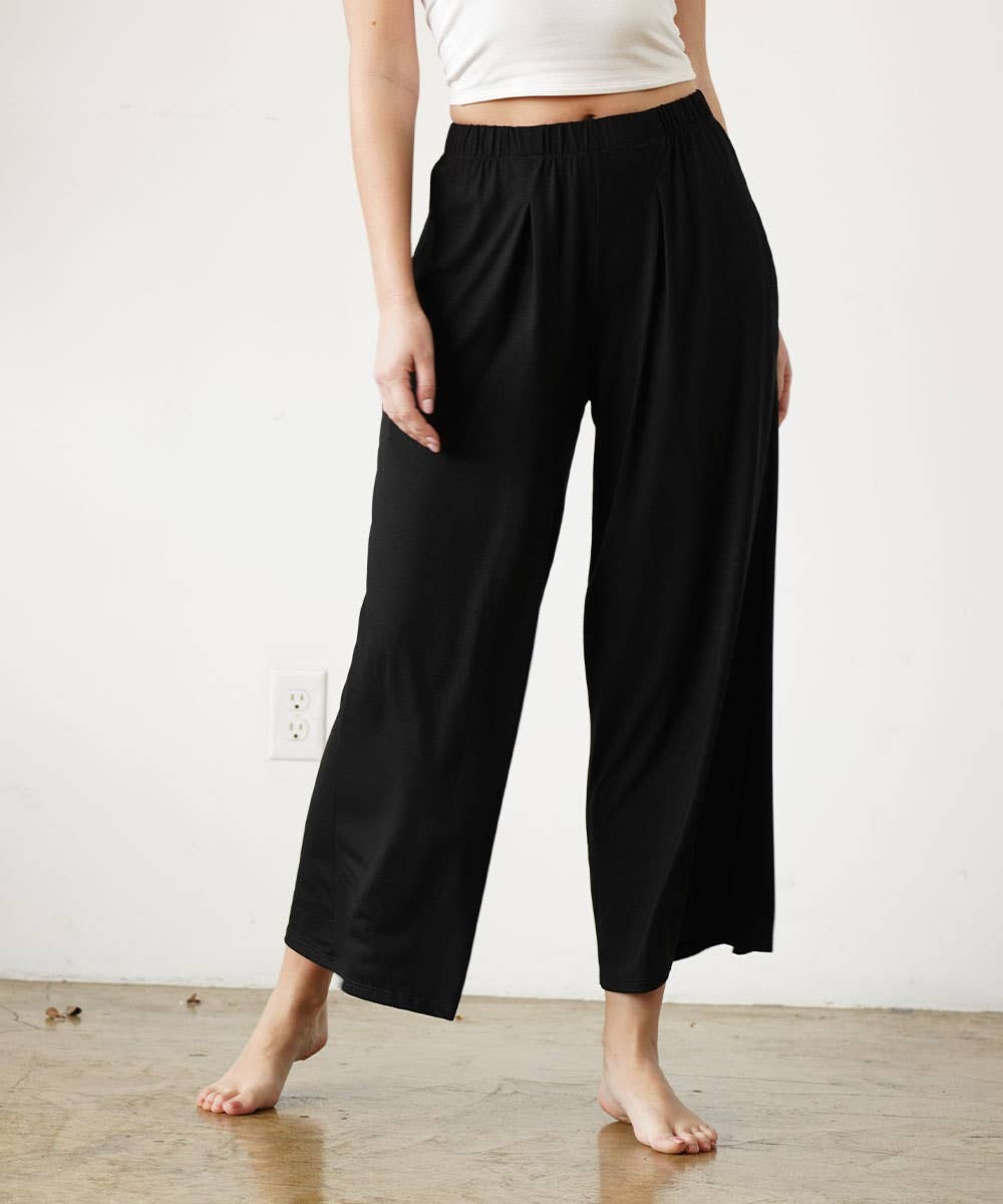 Bamboo Ankle Length Wide Pants