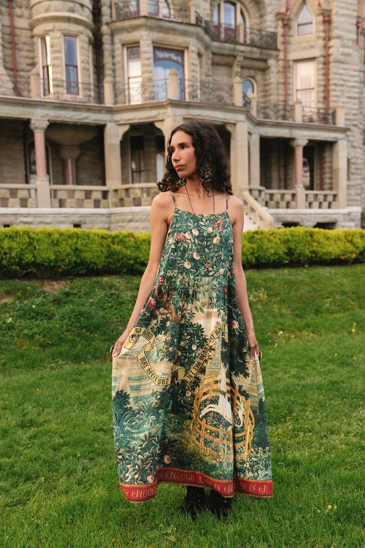 Wildheart Bohéme Long Maxi Slip Dress w/ Unicorn & Castle