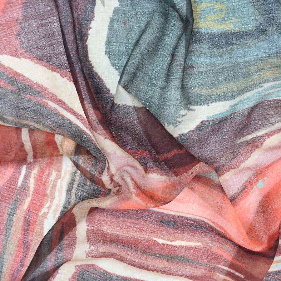 Nevada Abstract Fine Wool Scarf