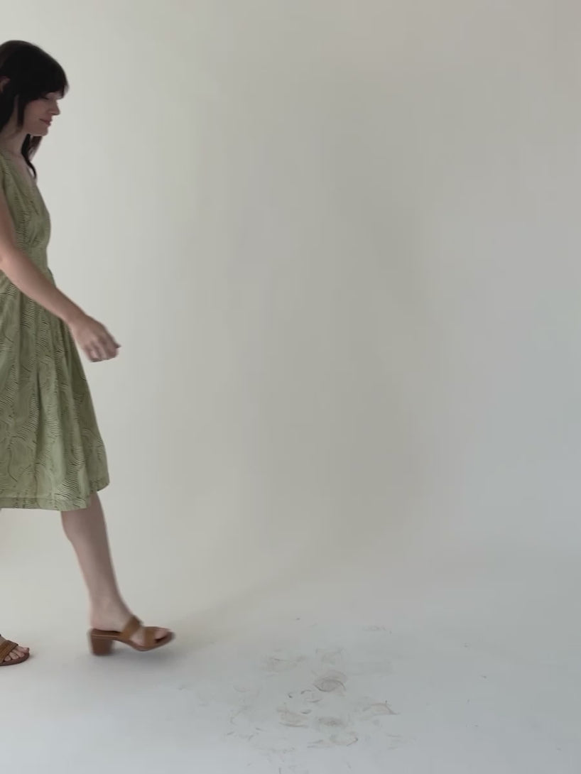 Lucille Dress Waves Green
