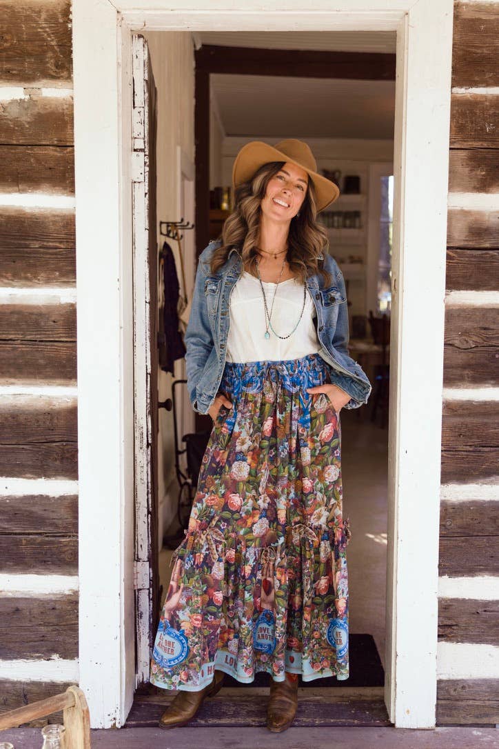 Love Language Atelier Skirt w/ Floral Print