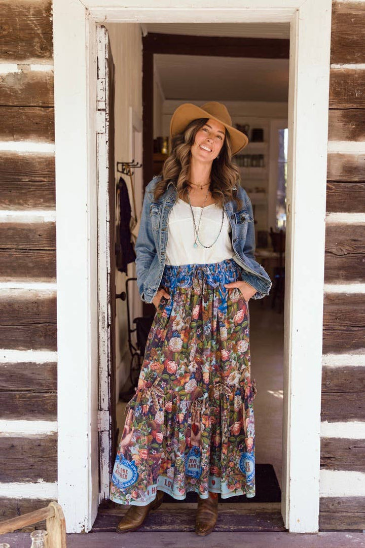 Love Language Atelier Skirt w/ Floral Print