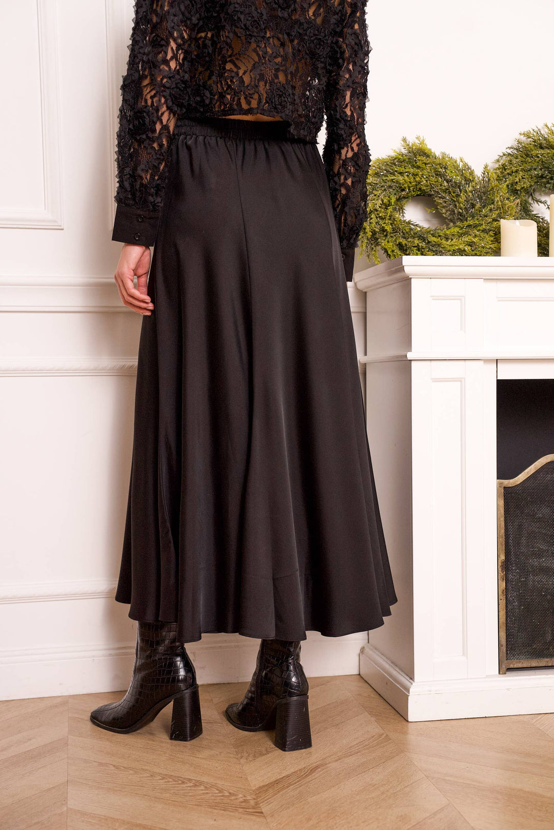 Valentine Skirt in Solid Satin