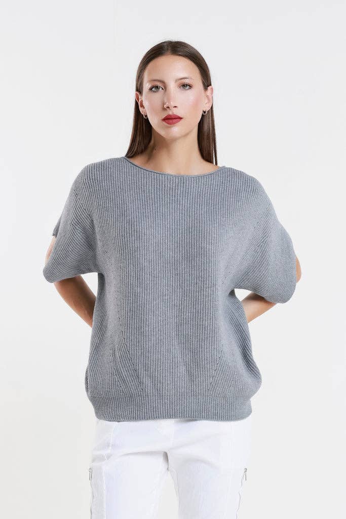 Colleen Seriously Soft SS Crew Ribbed Sweater