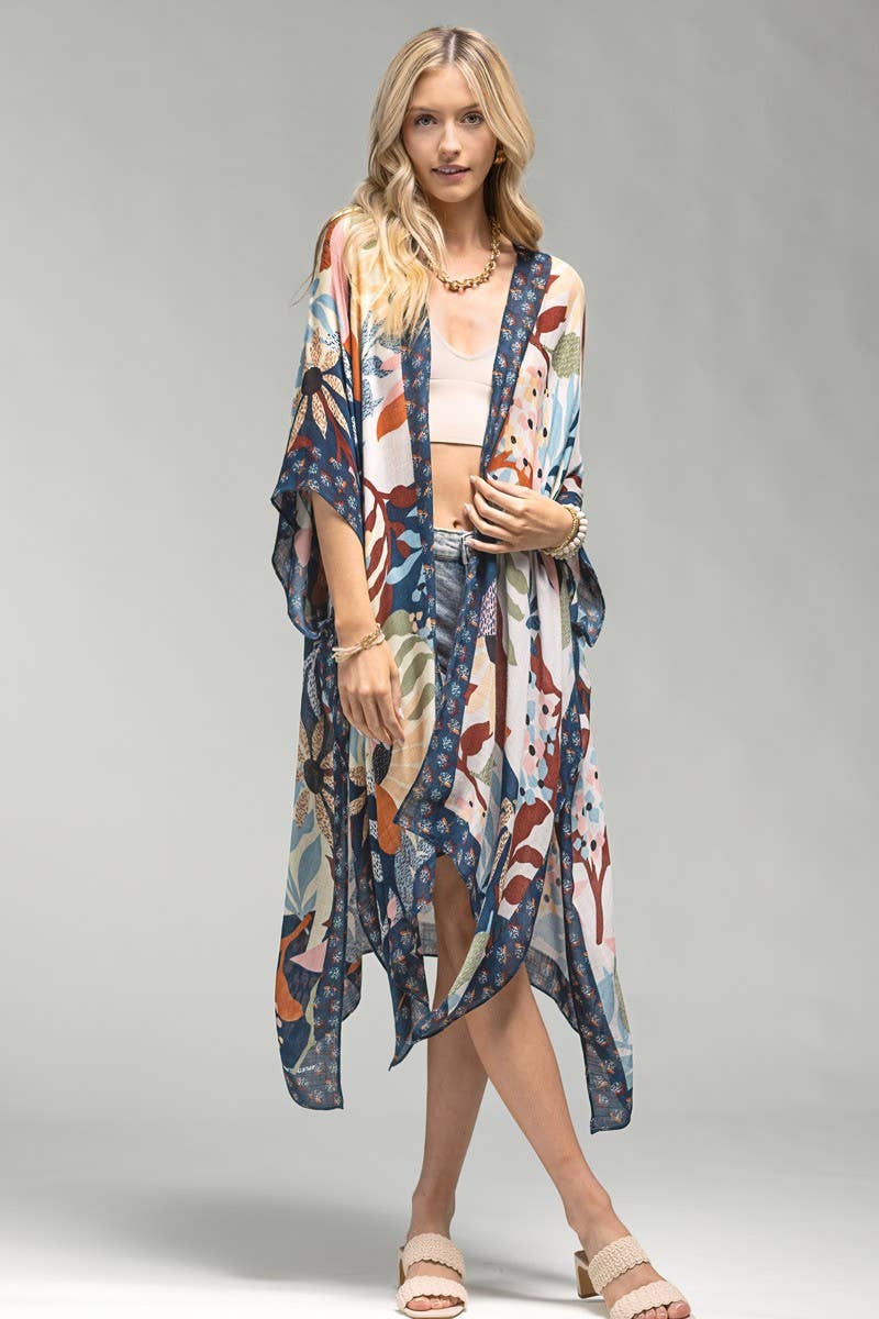 Botanical Floral Kimono