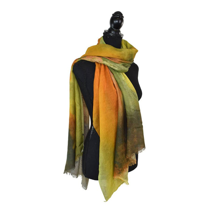 Landry Abstract Cotton Blend Scarf