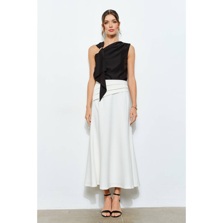 Asymmetric Drape Ring Detail Top