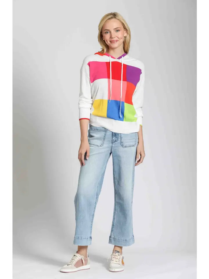 Crop Wide Leg Jean with Patch Pockets