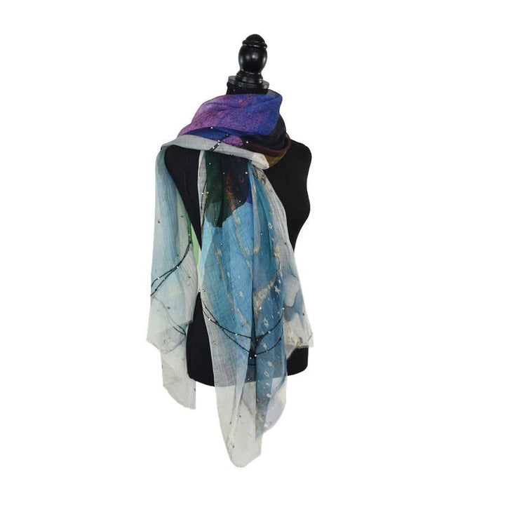 River Handmade Embroidered Shawl Scarf