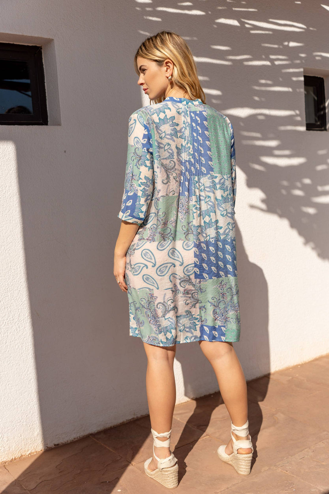 Palma Printed Shirt Dress in Silk Viscose