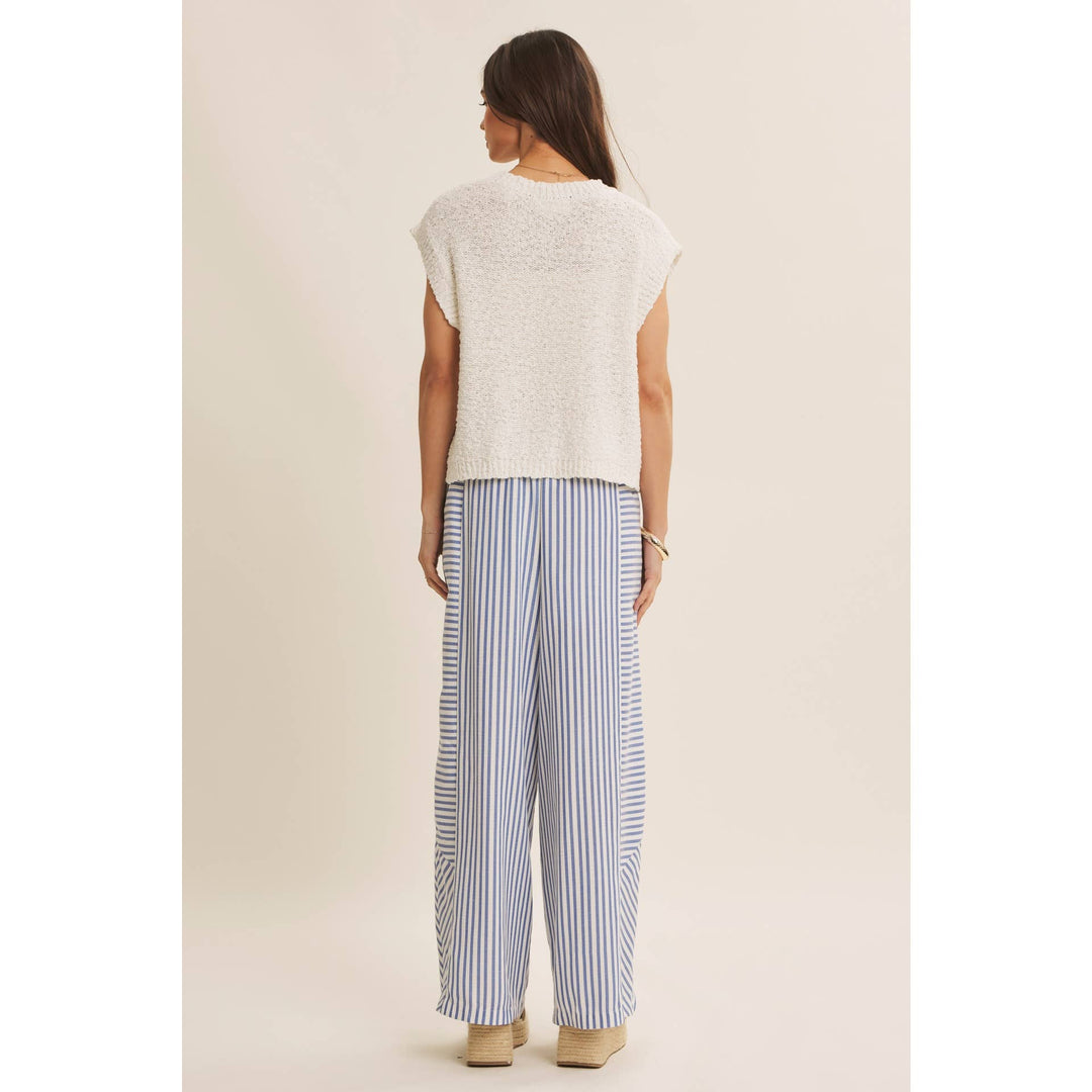 Breathable Comfort Loose Fit Textured Cotton Sweater Top