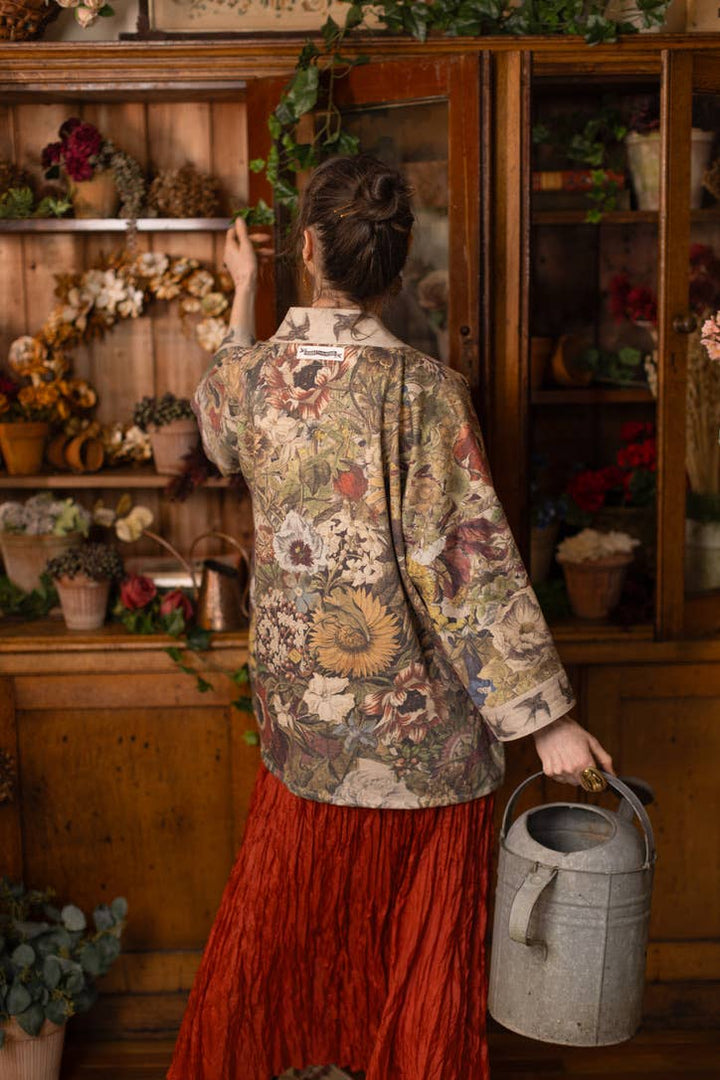 Golden Hour Fleece Cottage Cardigan Kimono Jacket