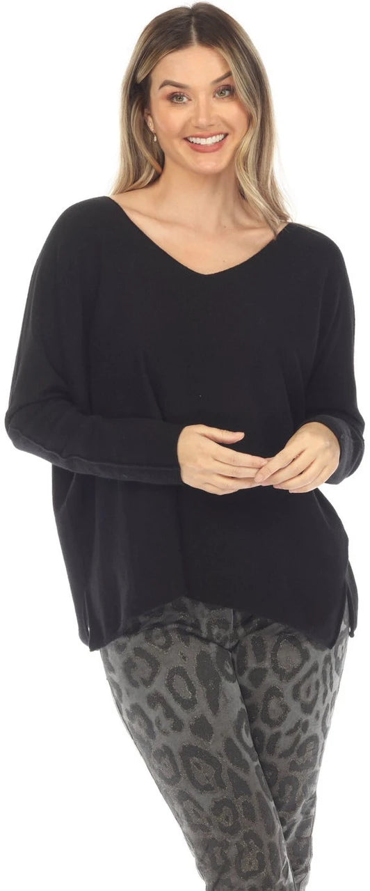 Solid V Neck Top