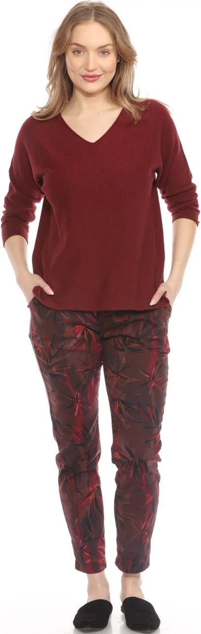 Solid V Neck Top