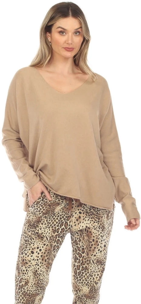 Solid V Neck Top