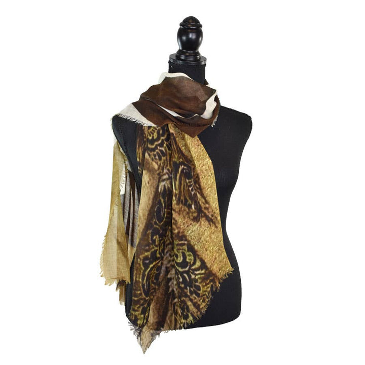Kenya Tribal-Inspired Narrow Wool Scarf