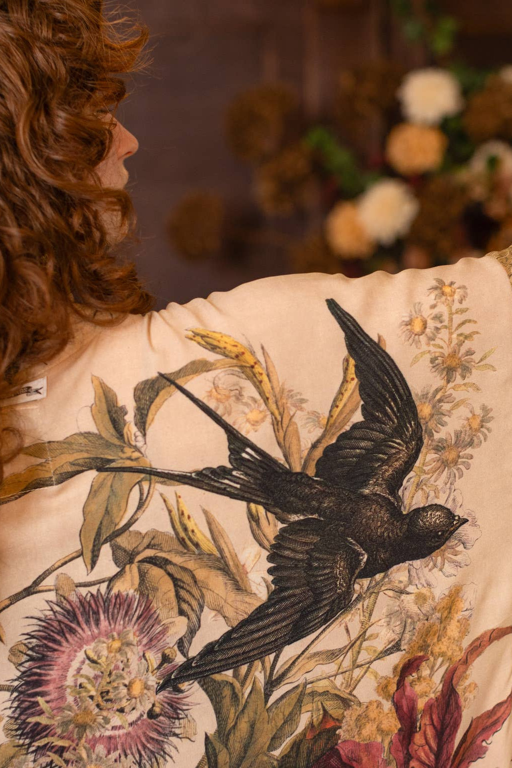 Golden Hour Opera Duster Kimono Robe w/ floral print