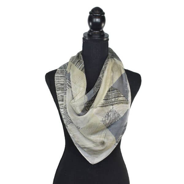 Beacon Geometric Silk Scarf