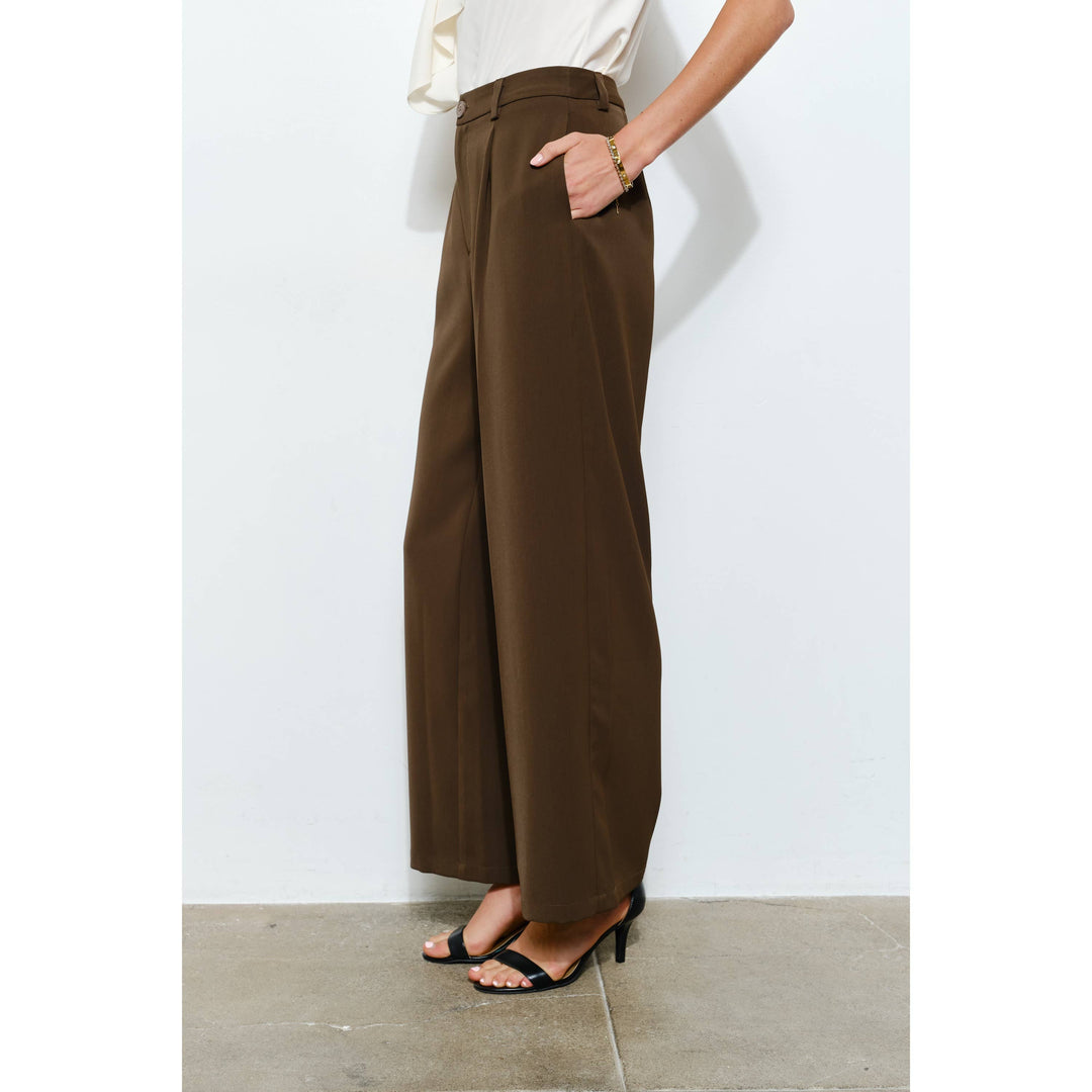 High Waist Tailored Wide-Leg Trousers