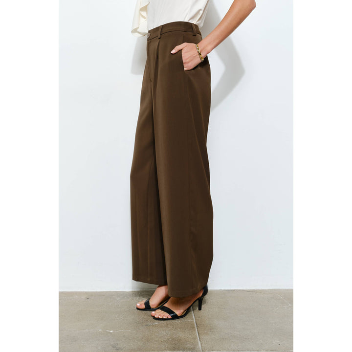 High Waist Tailored Wide-Leg Trousers