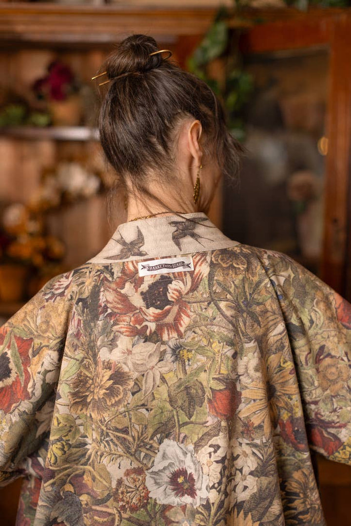 Golden Hour Fleece Cottage Cardigan Kimono Jacket