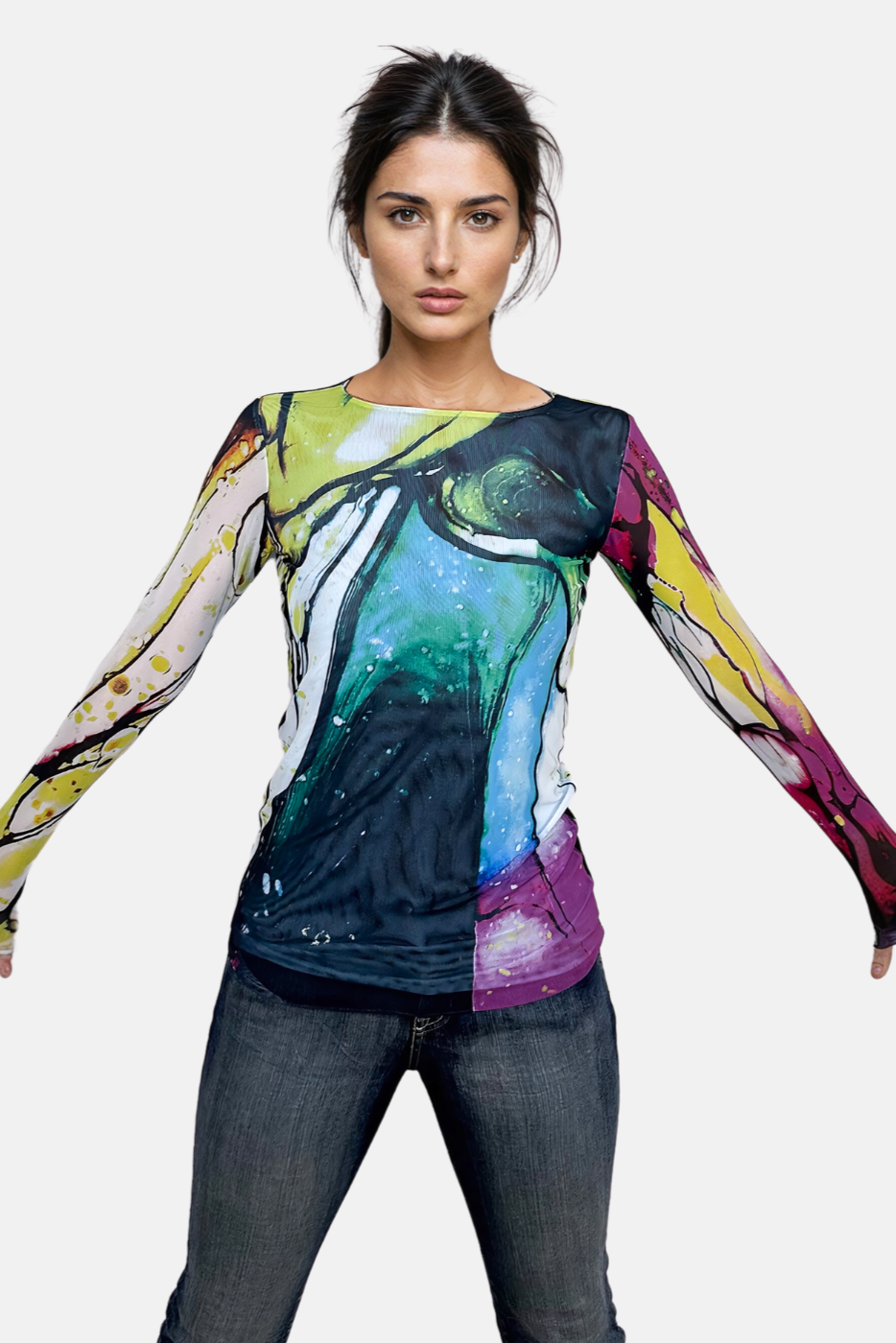 Sea Glass - Florence Double Sheer Top