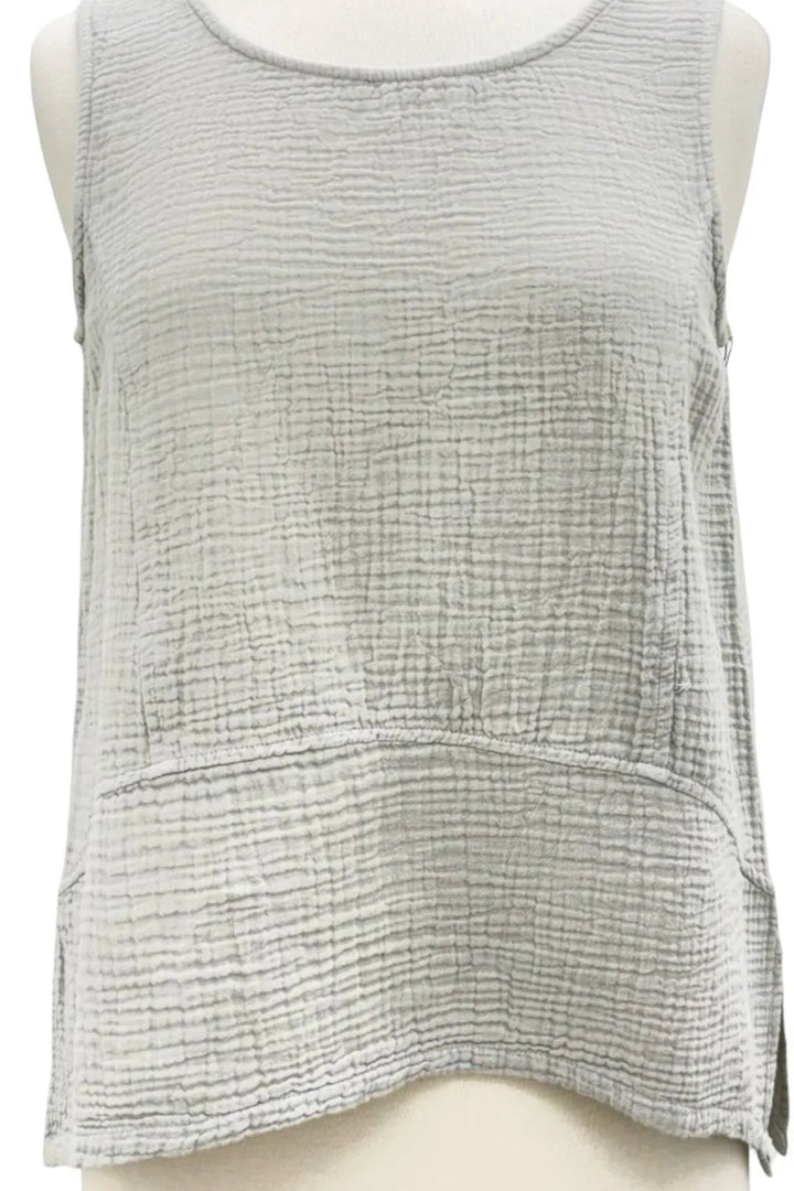 Sunkiss Cotton Gauze Seamed Tank