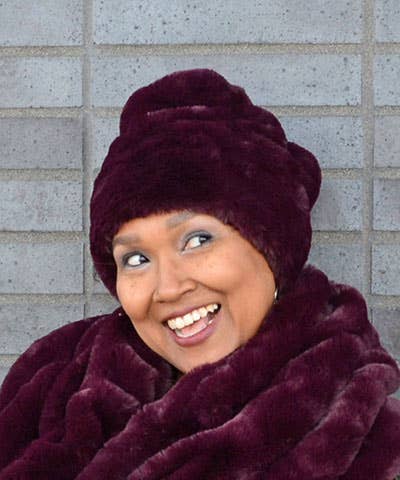 Royal Opulence Beanie Hat - Plush Faux Fur Hat
