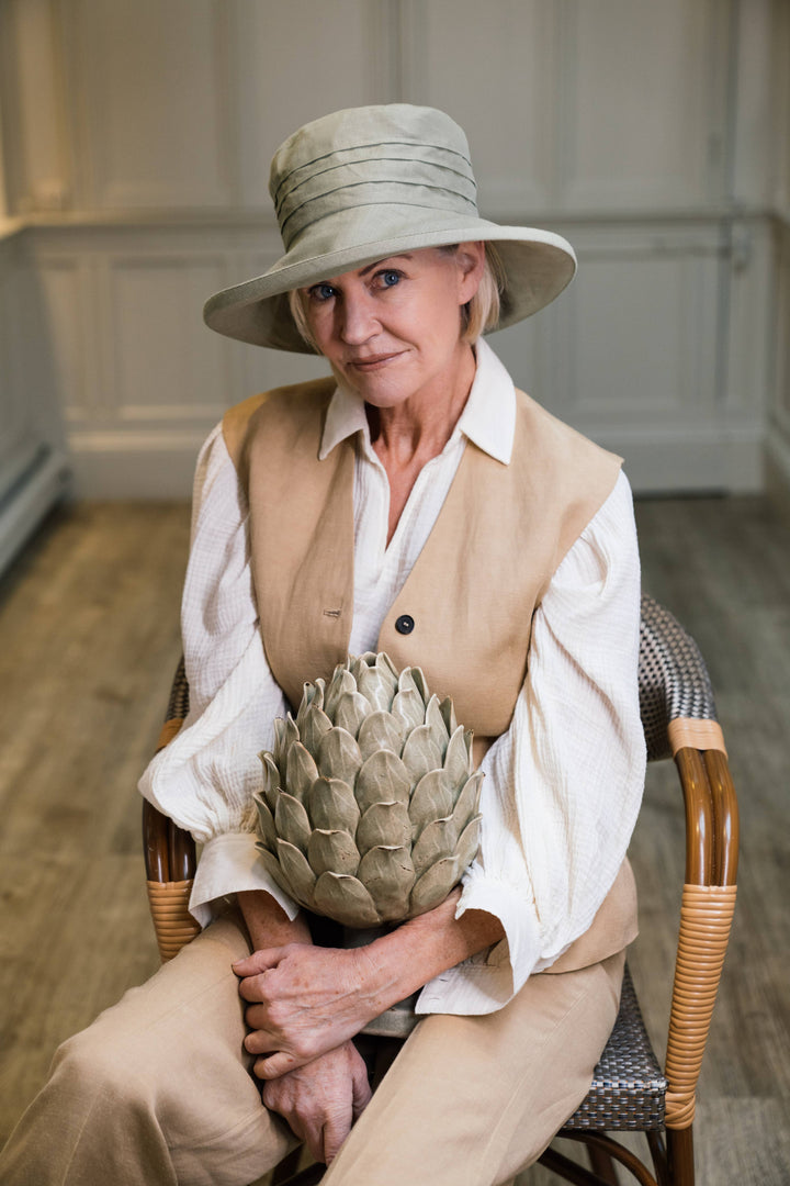 Large Brim Linen, Packable Sun Hat