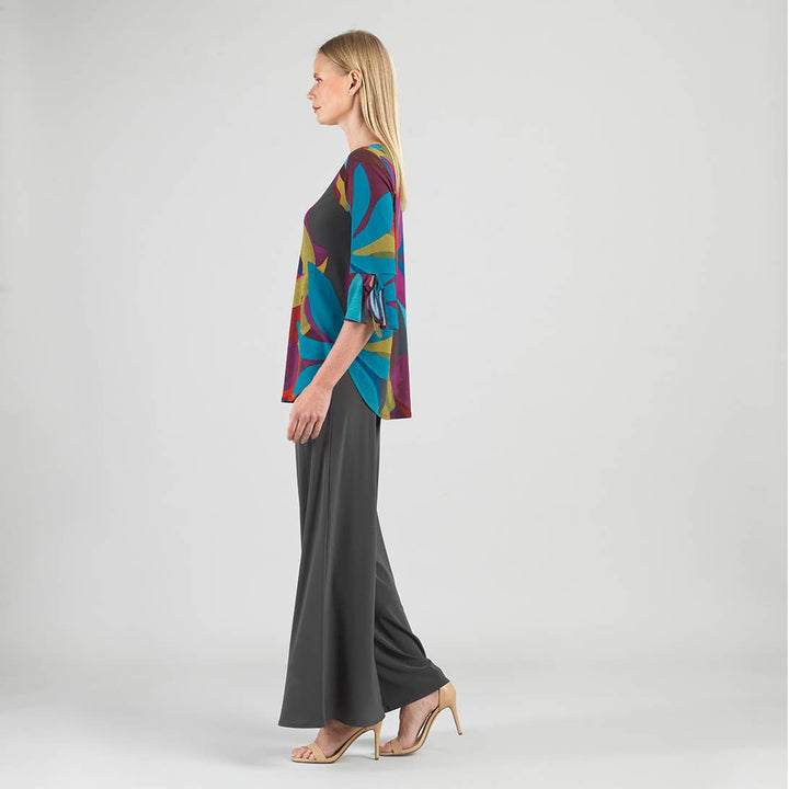 Multi Color Soft Knit Scoop Tunic