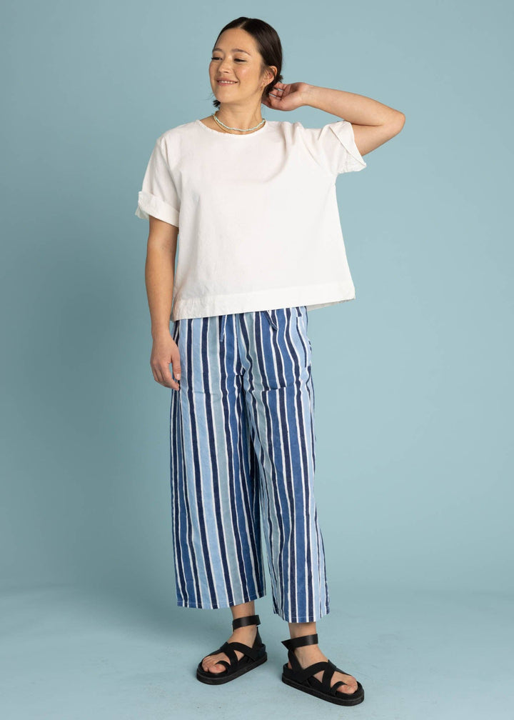 Mare Boxy Cropped Shirt - Linen White