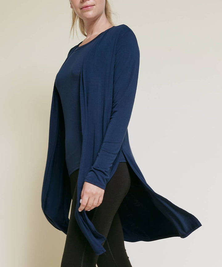 Bamboo Long Open Cardigan