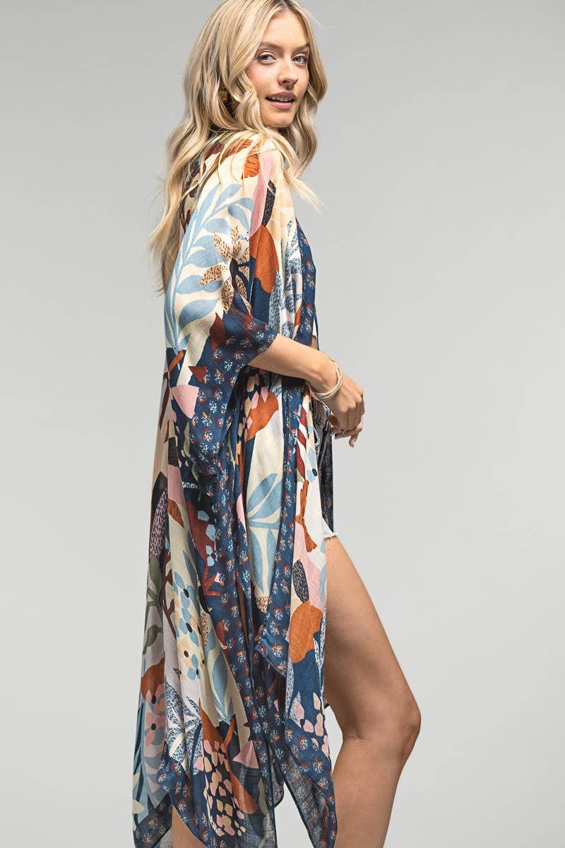 Botanical Floral Kimono