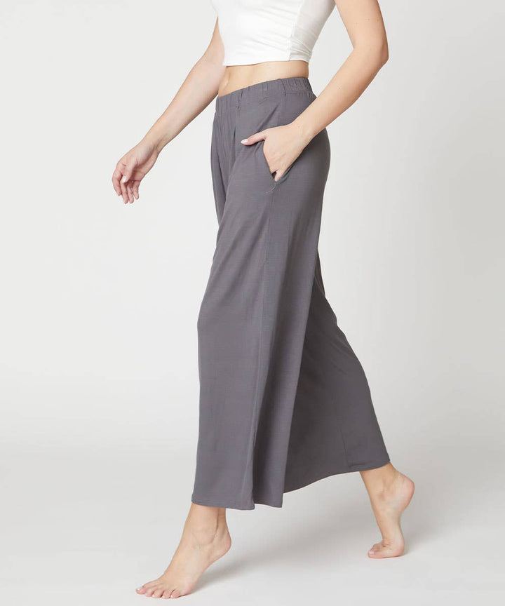 Bamboo Ankle Length Wide Pants