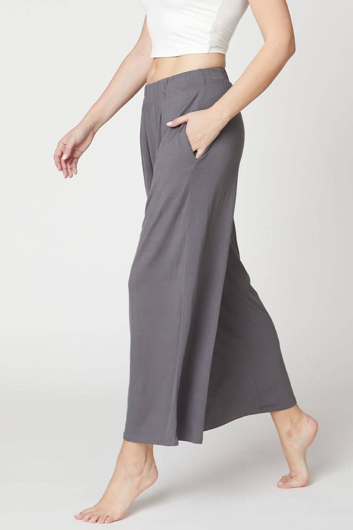 Bamboo Ankle Length Wide Pants