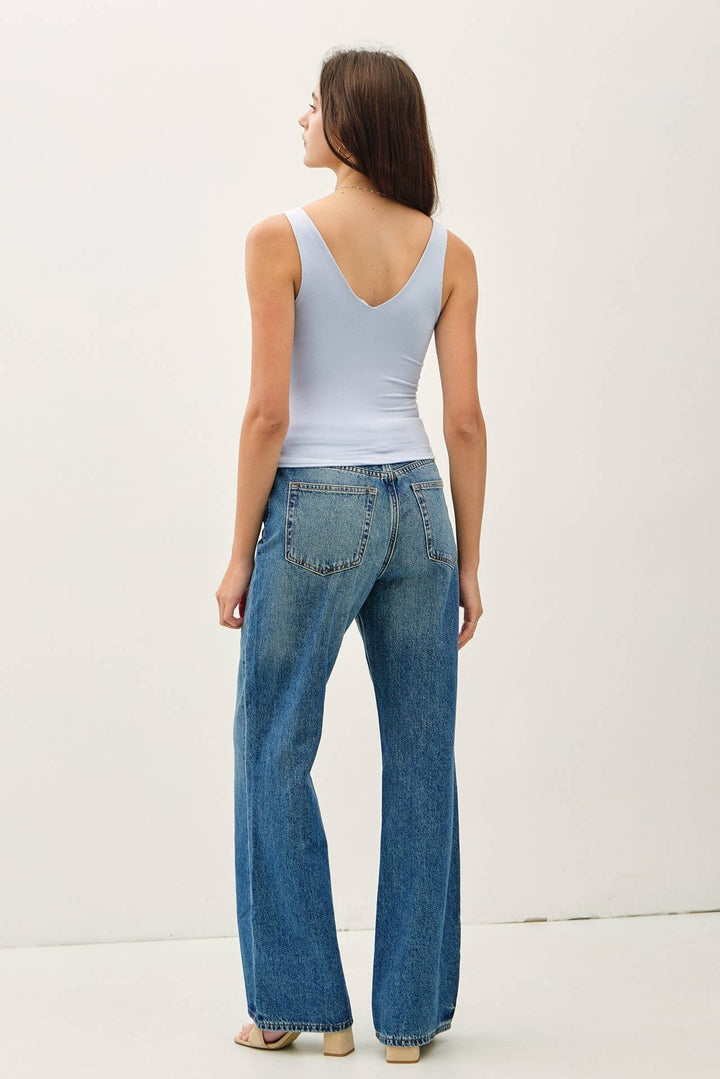 Soft Core Basic Front and Back V-Neck Tank