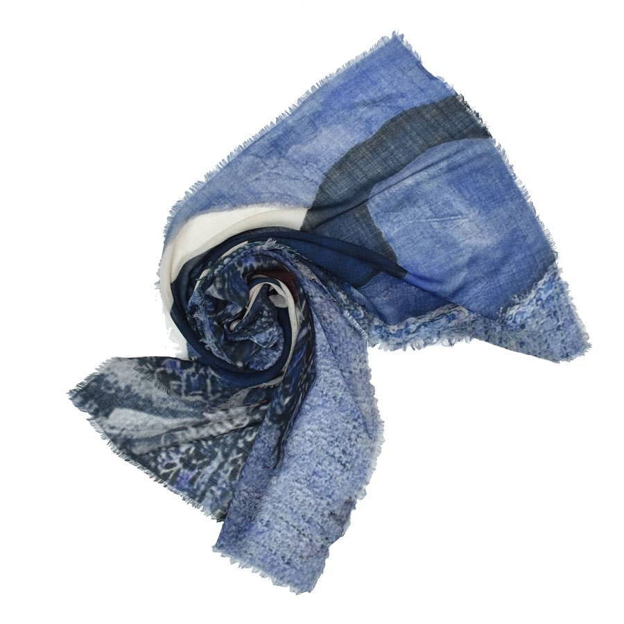 Kenya Tribal-Inspired Narrow Wool Scarf