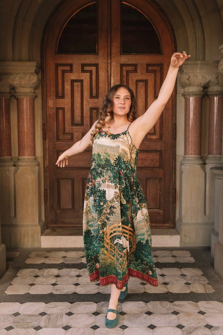 Wildheart Bohéme Long Maxi Slip Dress w/ Unicorn & Castle