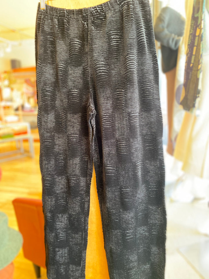 Crinkle Velvet Flood Pant