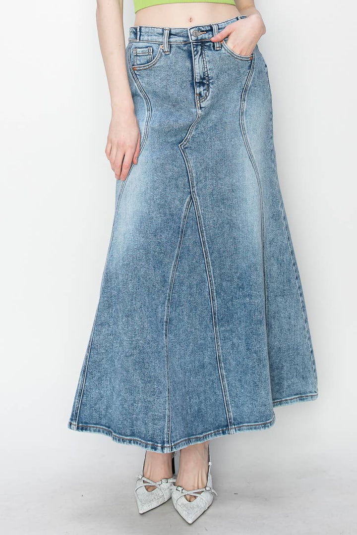 Denim Maxi Skirt